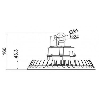 Промышленный купольный светильник Horisonta Sun 4